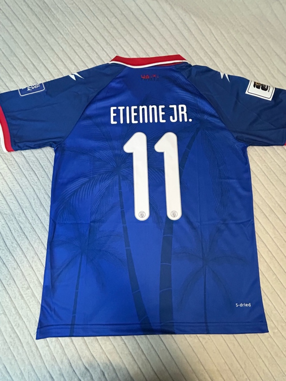 Saeta Men's Blue #11 Football Jersey